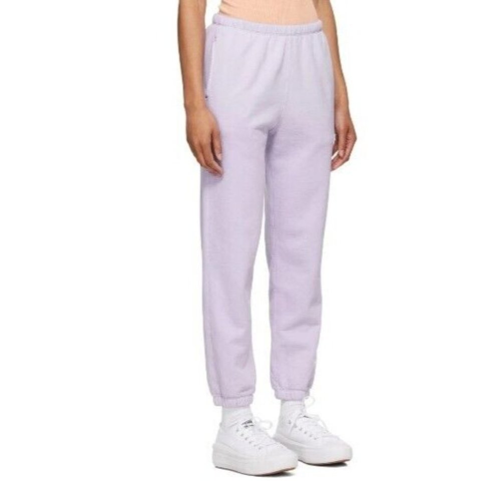 Re/Done x Hanes Sweatpants Purple 80s Elastic Waist Pull On Lounge Pants Size XS